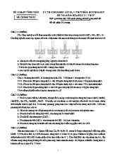 Đề thi chọn học sinh giỏi tỉnh môn Hóa học Lớp 11 THPT - Năm học 2016-2017 - Sở giáo dục và đào tạo Vĩnh Phúc (Có đáp án)